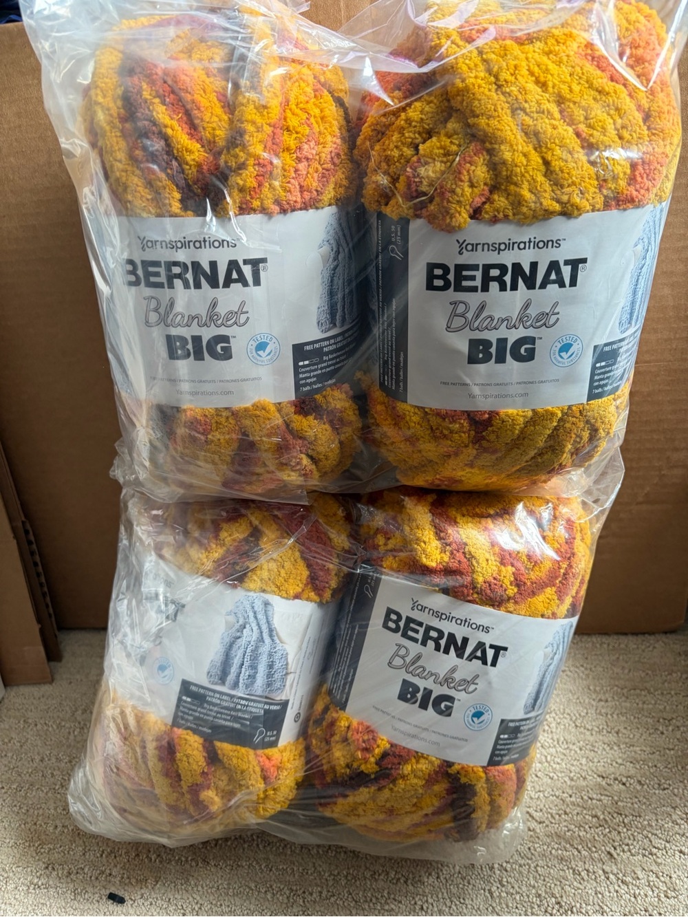 BERNET - Blanket Big Chunky - Yarn  - Carmel Swirl